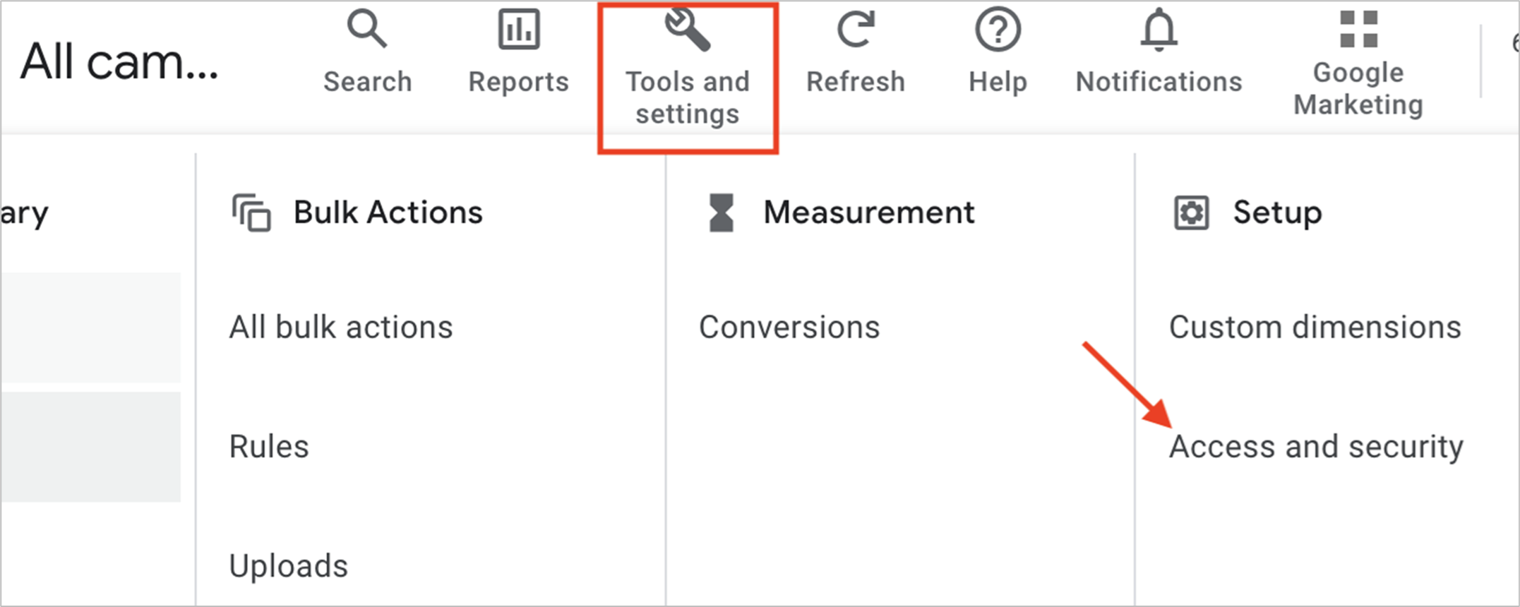 Tools and Settings